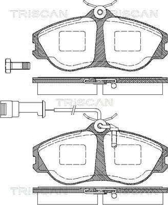 Комплект тормозных колодок, дисковый тормоз TRISCAN 8110 29890 для AUDI CABRIOLET