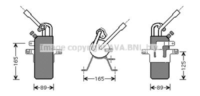 Осушитель, кондиционер AVA QUALITY COOLING FDD374 для FORD TRANSIT