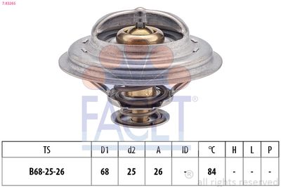 Termostat, środek chłodzący FACET 7.8326S