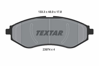 Комплект тормозных колодок, дисковый тормоз TEXTAR 2397401 для DAEWOO KALOS
