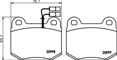 Комплект тормозных колодок, дисковый тормоз TEXTAR 2099701 для ALFA ROMEO 90