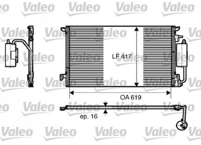 VALEO 817809 Радиатор кондиционера  для OPEL SIGNUM (Опель Сигнум)