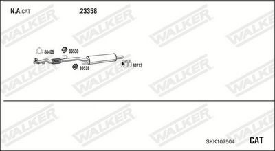 SISTEM DE ESAPAMENT WALKER SKK107504
