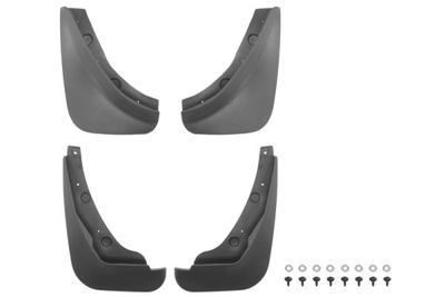Spatlap Achter/Voor Links/Rechts (set 4 stuks.) past: MAZDA 2 DY 02.03-10.07