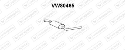 Предглушитель выхлопных газов VENEPORTE VW80465 для VW TRANSPORTER