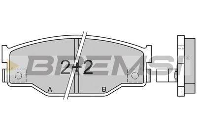Комплект тормозных колодок, дисковый тормоз BREMSI BP2403 для ISUZU PIAZZA