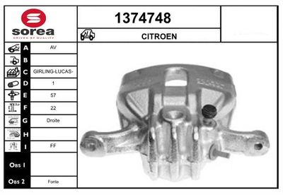 BREMSSATTEL SNRA 1374748