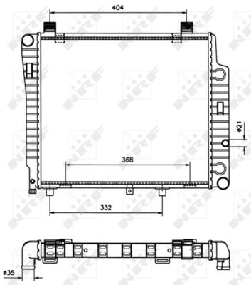 Chłodnica, układ chłodzenia silnika NRF 50533