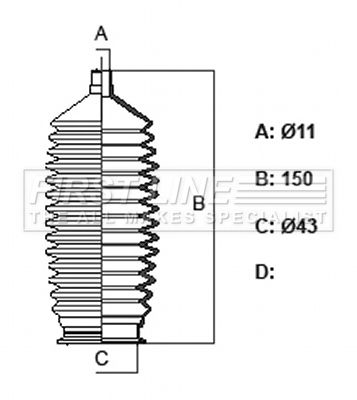 Bellow Kit, steering FIRST LINE FSG3463