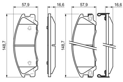 Brake Pad Set, disc brake 0 986 494 138