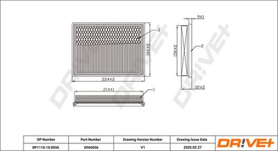 LUFTFILTER DR!VE+ DP1110100056 0