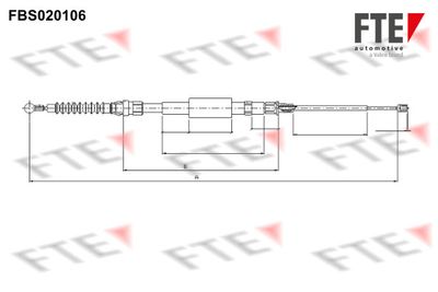 FTE 9250010 Трос ручного тормоза  для AUDI A3 (Ауди А3)