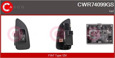 CASCO CWR74099GS Кнопка стеклоподьемника для FIAT GRANDE PUNTO Van (199_) 1.3 JTD Multijet (199CXC1A) CASCO CWR74099GS Кнопка стеклоподьемника для FIAT GRANDE PUNTO Van (199_) 1.3 JTD Multijet (199CXC1A)