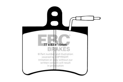 Комплект тормозных колодок, дисковый тормоз EBC Brakes DP190 для CITROËN AMI