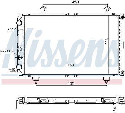 Radiator, engine cooling 63558