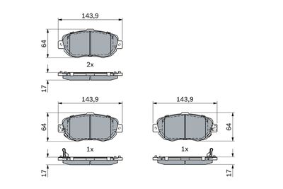 Brake Pad Set, disc brake 0 986 494 882