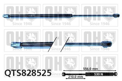 Газовая пружина, крышка багажник QUINTON HAZELL QTS828525 для CITROËN C4