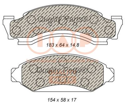 Комплект тормозных колодок, дисковый тормоз IAP QUALITY PARTS 704-10020 для JEEP CJ5