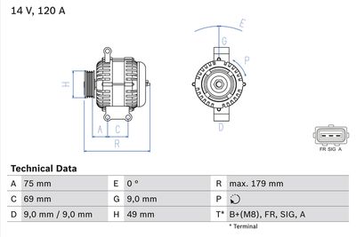 Alternator 0 986 081 700