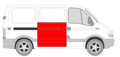 (EN) Sliding door repair kit (Coating, naar het raam) past: NISSAN INTERSTAR X70  OPEL MOVANO A  RENAULT MASTER II 07.98-11.10