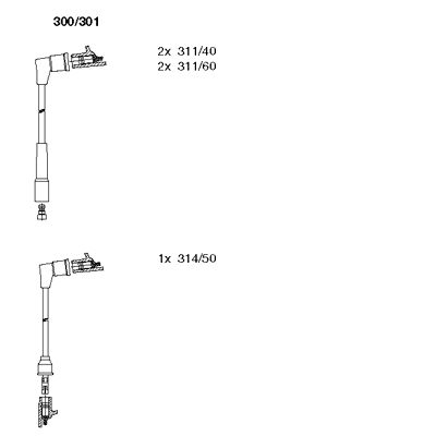 Комплект проводов зажигания BREMI 300/301 для SUBARU LEONE