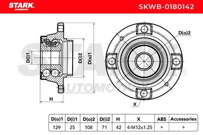 комплект колесен лагер STARK SKWB-0180142
