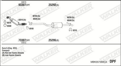 ABGASANLAGE WALKER MBK057360CA