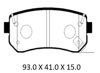 Комплект тормозных колодок, дисковый тормоз PATRON PBP099KOR для HYUNDAI TUCSON