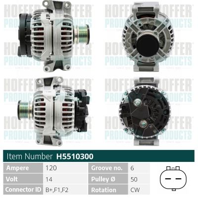 Генератор HOFFER H5510300 для JEEP GRAND CHEROKEE