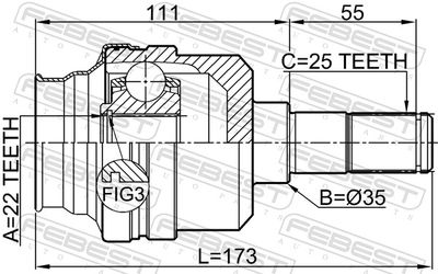 Joint Kit, drive shaft 1411-NACTR