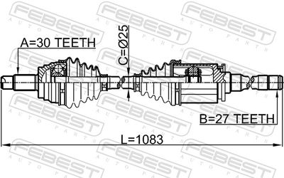 Drive Shaft 1914-E70RH