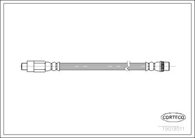 Тормозной шланг CORTECO 19018511 для RENAULT 25