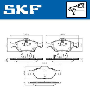 Комплект тормозных колодок, дисковый тормоз VKBP 80295 A