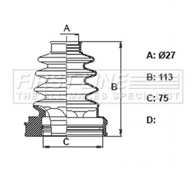 Bellow, drive shaft FIRST LINE FCB6361