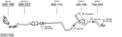 ABGASANLAGE BOSAL SYS17180