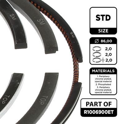SET SEGMENTI PISTON ET ENGINETEAM R1006900ET 1