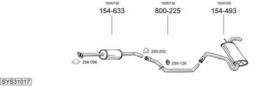 ABGASANLAGE BOSAL SYS31017