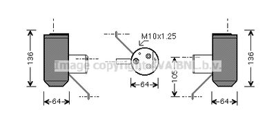 AVA-QUALITY-COOLING AUD210 Осушувач кондиціонера для MG (Мджи)