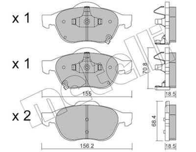 Brake Pad Set, disc brake 22-0448-0