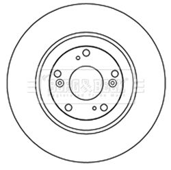 BORG & BECK BBD5222 Тормозные диски  для HONDA CR-V (Хонда Кр-в)
