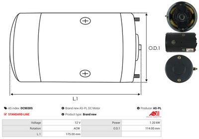 MOTOR ELECTRIC AS-PL DC9030S 3
