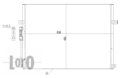 Конденсатор, кондиционер ABAKUS 023-016-0003 для JEEP GRAND CHEROKEE
