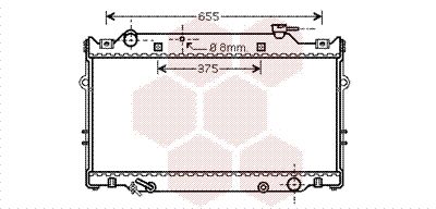 Радиатор, охлаждение двигателя VAN WEZEL 53002339 для TOYOTA LAND CRUISER