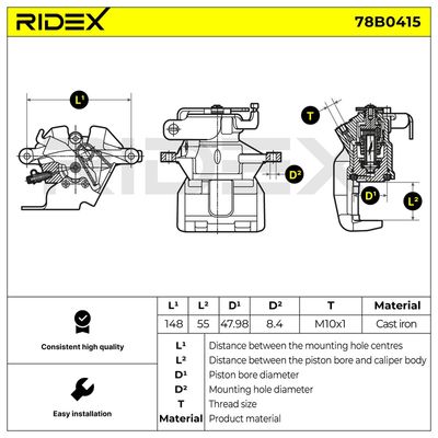 спирачен апарат RIDEX