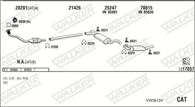 Изпускателна система WALKER VW36124