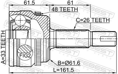 Joint Kit, drive shaft 0110-ASV50LA48