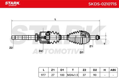 полуоска STARK SKDS-0210715