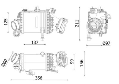 Intercooler, inlaatluchtkoeler - CI659000P - MAHLE