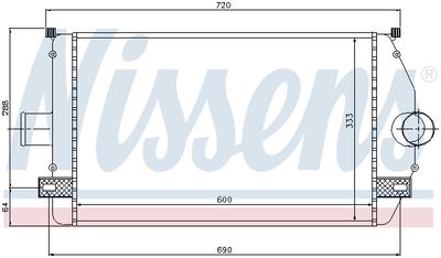 NISSENS Intercooler, inlaatluchtkoeler (96866)