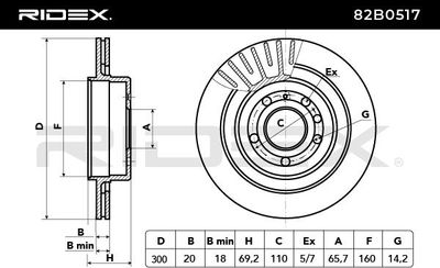 спирачен диск RIDEX 82B0517